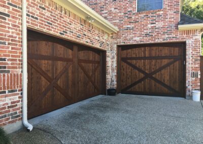 Carriage house door installation